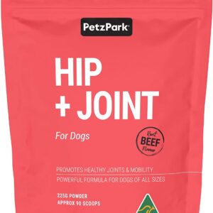 Glucosamine for Dogs Chondroitin MSM – Hip and Joint Support for Dogs of All Ages, Breeds and Sizes – Arthritis Treatment, Pain Relief, Hip Dysplasia Formula 800mg Glucosamine – Joint Supplement for Dogs – Dog Treat – 225g Powder 90 Scoops – Petz Park