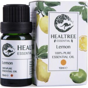 HEALTREE Lemon Pure Essential Oil 10ml (100% Natural Australian Single Ingredient) | Made in Australia | GC Analysis Attached