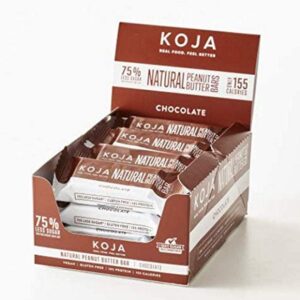 KOJA Natural Peanut Butter Bars – Chocolate – Pack of 16