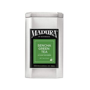 Madura – Sencha Green Tea – 40 Leaf Infusers in Tea Caddy – 72 g