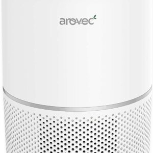 Arovec™ Smart Compact Air Purifier for Home Large Room with H13 True HEPA Filter, Air Cleaner for Allergies, Smokers, Pets, Pollen, Dust, Mold, Odor Eliminators for Bedroom, Smart Air Quality Sensor, AV-P300 (1 Pack)