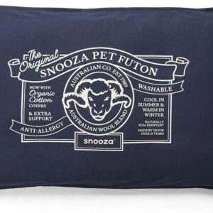 Snooza Organic Anti Allergy Dog Bed Futon Blue Mighty Large