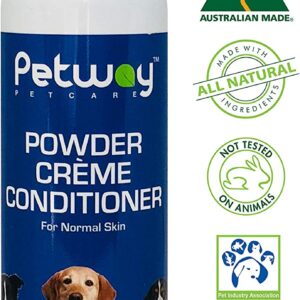 Petway Petcare Powder Creme Conditioner – Pet Hair Coat Conditioner for Healthy Shiny Coat – Dog Moisturizing Leave-in and Detangling Conditioner – pH Balanced Pet Cleansing Conditioner – 250ml